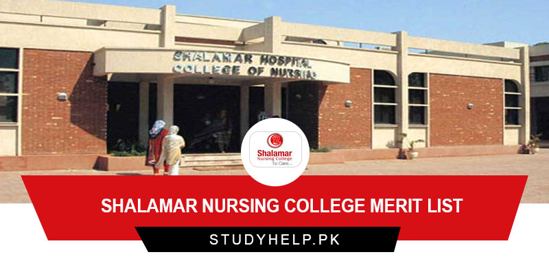 Shalamar-Nursing-College-Merit-List-@Smdc.Edu.Pk