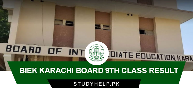 BIEK-Karachi-Board-9th-Class-Result