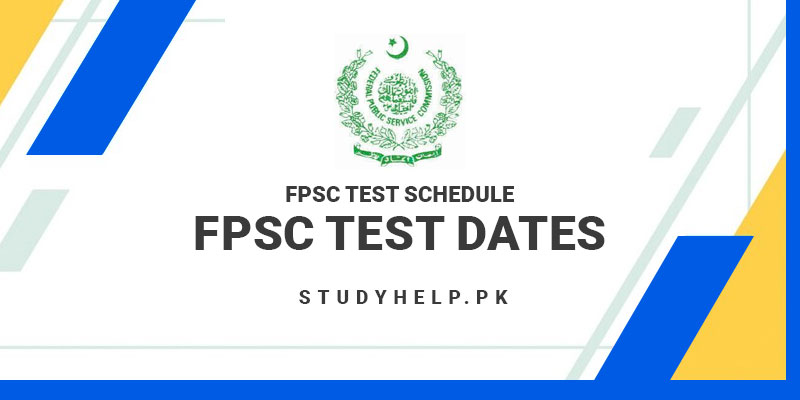 FPSC Test Schedule 2023 - 24 FPSC Test Dates
