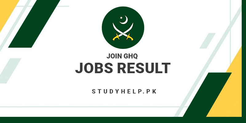 Join GHQ Jobs Result 2023 @amdte-rect.gov.pk Online