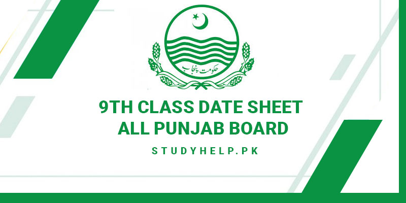 9th class date sheet 2024 punjab board